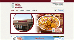 Desktop Screenshot of indiahouserestaurant.net
